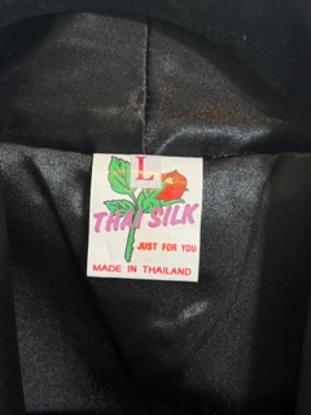 THAI SILK Reversible DRAGON EMBROIDERED Tie Belt/Pocket JAPANESE Kimono Sz L - Picture 2 of 12